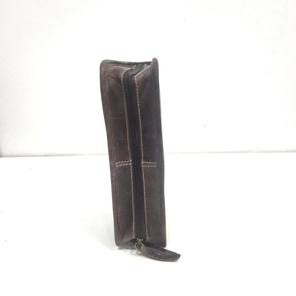 Leather Bible Cover w/ Handle & Pocket – Small Book or Planner Holder‎ Case